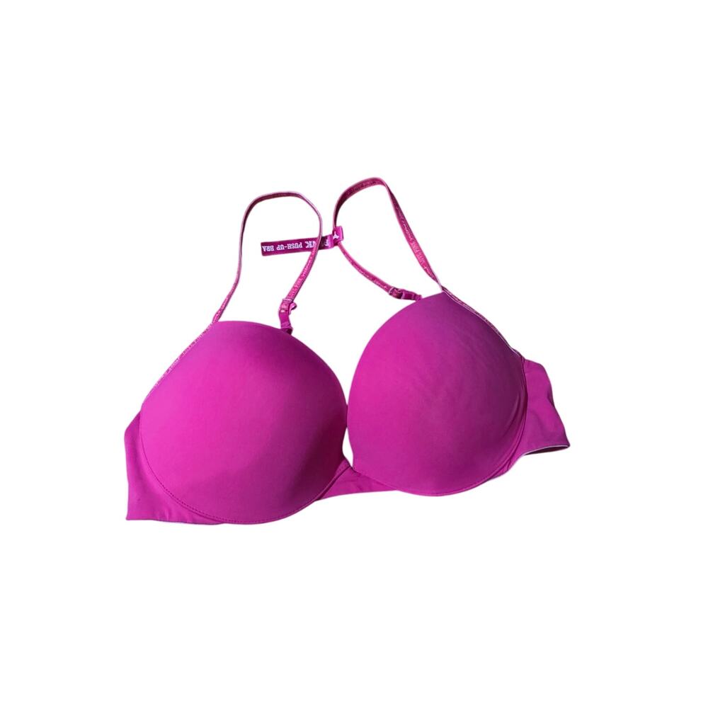 Victoria's‎ Secret Pink Push Up Bra 34C Womens Pink Underwired Padded